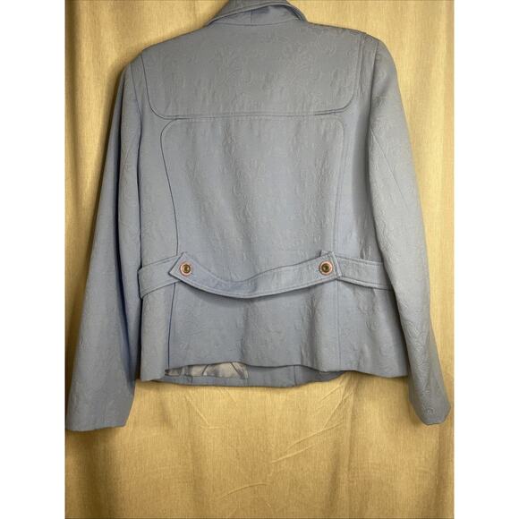 Sag Harbor Light Blue Jacket Size 12 - Unique Purple Buttons - Lined/Long Sleeve - Picture 5 of 10